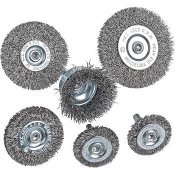 Set de brosses métalliques 0,0118 in – 6 pièces pour perçage