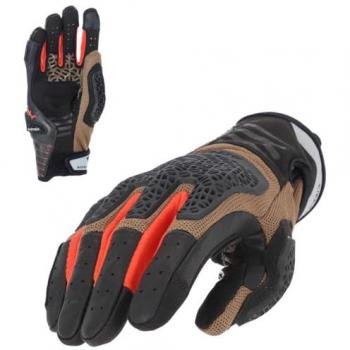Guanti Moto Acerbis Crossover CE Marrone Arancio Taglia S