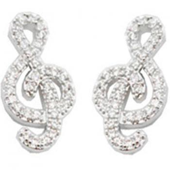 Pendientes Musicales de Plata Rhodiada