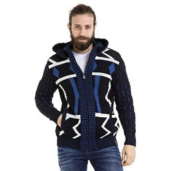 Cipo & Baxx V-Ausschnitt Cardigan, Herren, navyblau