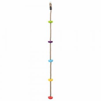 Kids Climbing Rope 201 cm Multicolour, Plataforma 10.5 x 10.5 cm – vidaXL