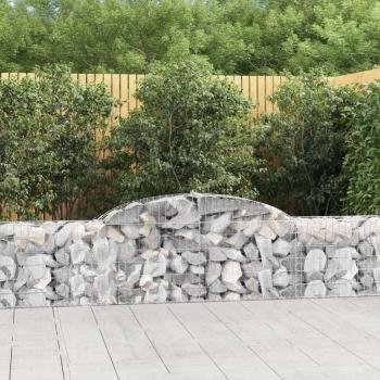 Gabions arqués en fer galvanisé, kit de 13 paniers (300x30x60 cm ou 300x30x80 cm)