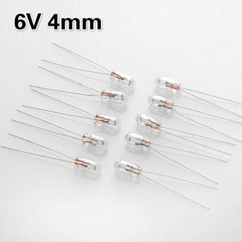 20pcs 6V Miniature Bulbs with Yellow Hair and White Filament