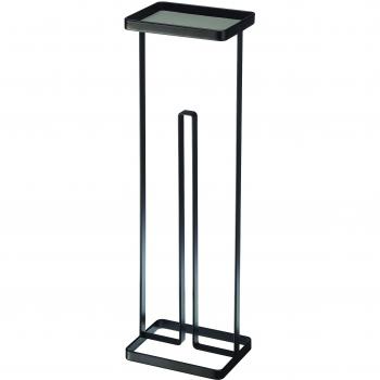 Yamazaki Toilettenpapier‑ & Zeitschriftenständer „Tower“ – 16 × 52 cm, Schwarz