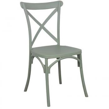 Silla de plástico apilable para patio Oviala