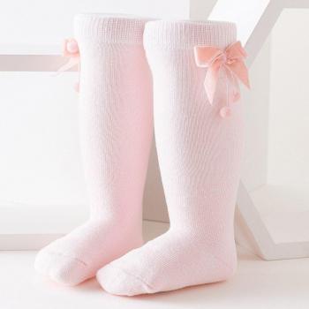 Chaussettes pour bébé fille, lot de 5, tube haut et long