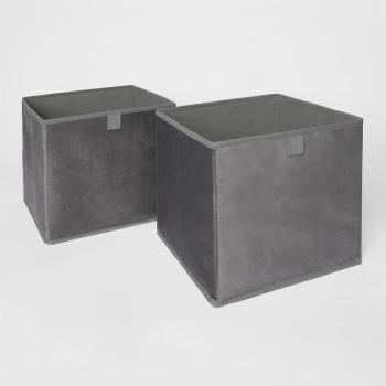 Matte Velvet Cube Storage Boxes
