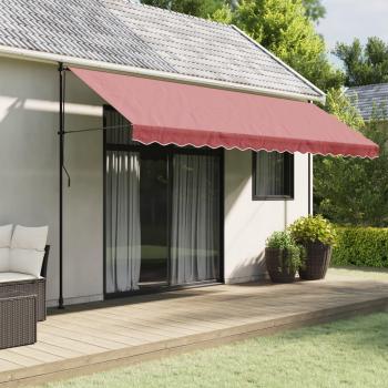 Cenefa de toldo rayas burdeos 4,5 m