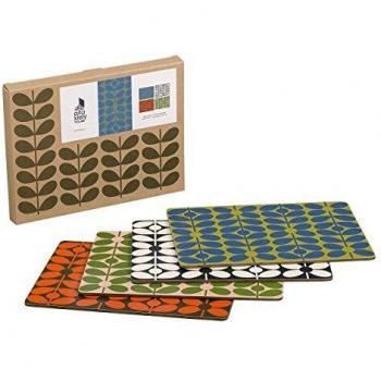 Orla Kiely | Set of 4 Placemats | 60's Stem Design | Heat Resistant | Variety of Colours