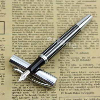 Silvery Black BAOER 051 Fountain Pen Medium Nib