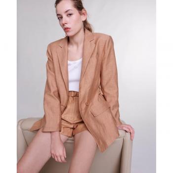 Maje Vostan Women's Single Breasted Linen Blazer