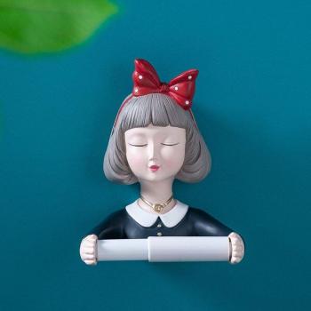 Bathroom Cute Girl Towel Organizer