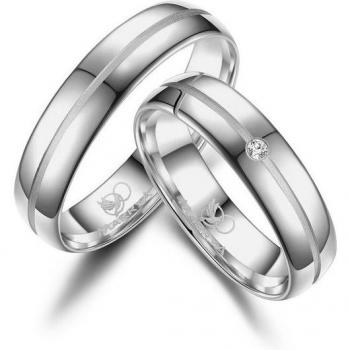 MARRYA Silberring Trauring für Damen Gr. 60