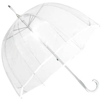 Isotoner Parapluie Cloche Transparent PVC blanc