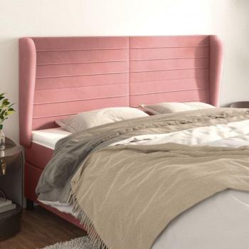 Testiera rossa con orecchio in stile rosa 183x23x118/128 cm – Furniture Limited