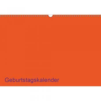 Bastel-Geburtstagskalender orange / Geburtstagskalender