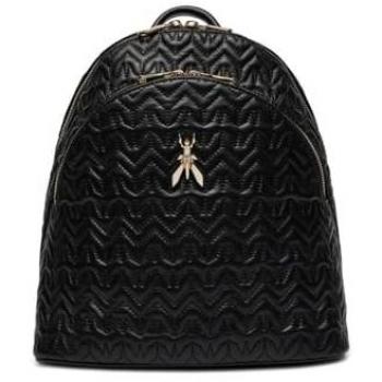 Patrizia Pepe Fly Monogram Matelassè City-Rucksack Leder Schwarz 29 cm