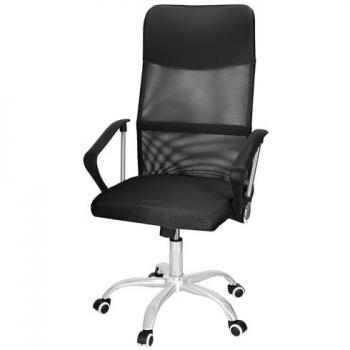 Chaise de bureau SPRINGOS® avec dossier rembourré, réglable en hauteur, roulettes, capacité jusqu'à 120 kg
