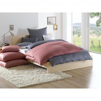 Lorena Textil San Remo Maco-Satin Bettwäsche Baumwolle (anthrazit, 155 cm x 220 cm)