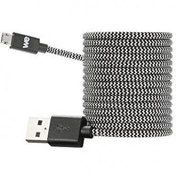 Câble USB / Micro USB Tressé Nylon 2 Mètres, Chargeur Rapide Ultra Résistant