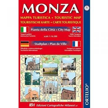 Monza. Mappa turistica. Pianta della città 1:16.500. Ediz. italiana, inglese, tedesca e francese