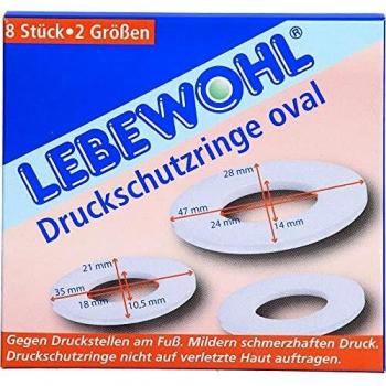 LEBEWOHL Druckschutzringe oval, 8 Stück Pflaster
