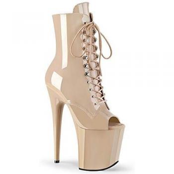 Pleaser Flamingo-1021 Lace Up Open Toe Boot for Women