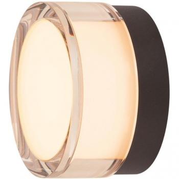 SLV Applique LED Cyft, nera, alluminio, Ø 13,2 cm, CCT