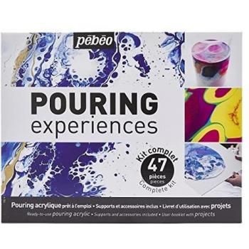 Pouring Experimentierset Pebeo – 47 vorgemischte, sofort nutzbare Acrylfarben