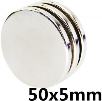 Aimant néodyme super puissant 50x5mm N35 (1/2 pièces)