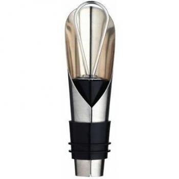BarCraft Silver Wine Pourer with Stopper