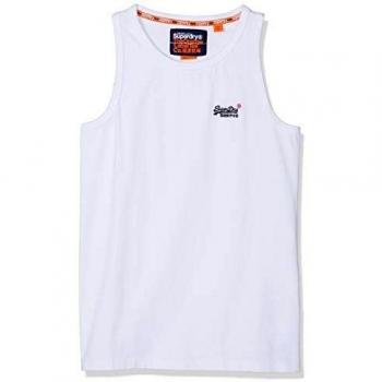 Superdry Orange Label Vintage Embroidery Vest Vestaglia, Bianco (Optic 01c), S Uomo