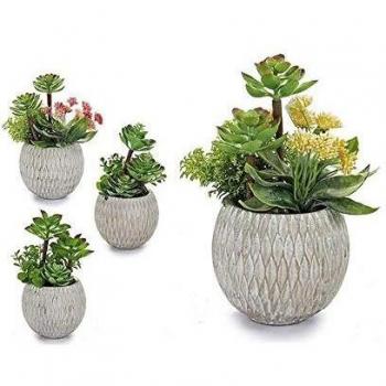 Planta Decorativa en Maceta Cerámica 16 x 22,5 x 13 cm