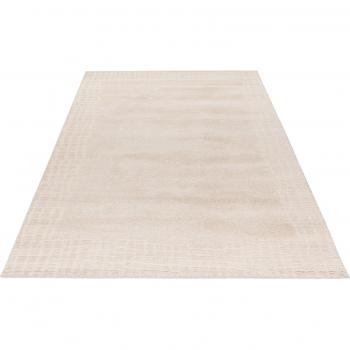 Tapis Rectangle Tibo Crème 80x150 Courtes Mèches