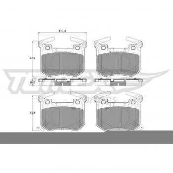 TOMEX brakes Pastilhas TX 60-14
