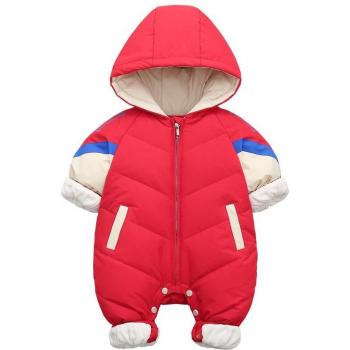 Winter Baby Hooded Romper