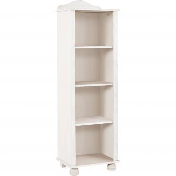 Meuble de Rangement à 3 Étagères en Laque Blanche