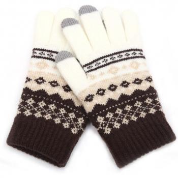 Buttermere White Knit Gloves