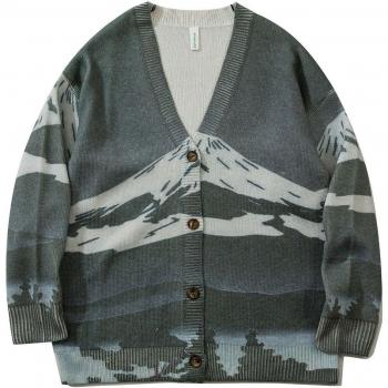 V-Neck Cárdigan de Punto Harajuku
