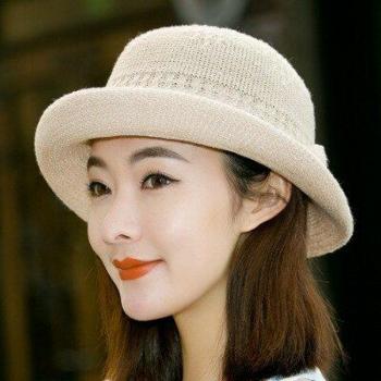 Feminino Panama Hat with Curling Bow