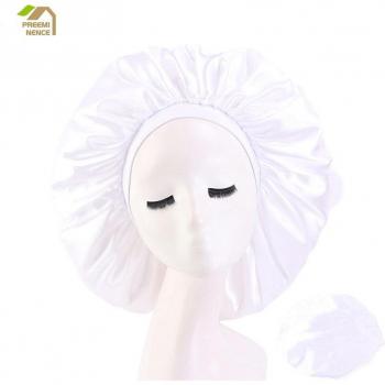 Bonnet cheveux satin uni pour salle de bain et sommeil