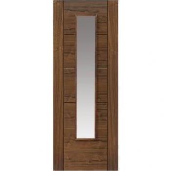 JB Kind Walnut Emral Prefinished Glazed Internal Door