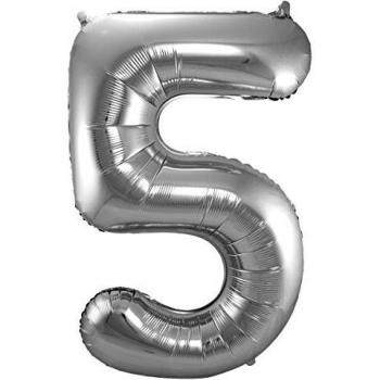 Folat 631754: Silberschimmer-Ballon 5 (86 cm)