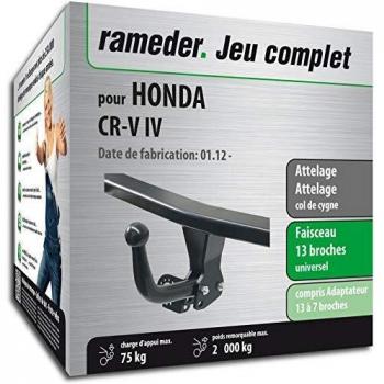 Rameder Attelage Honda CR-V IV + Outil + Faisceau 13 Broches