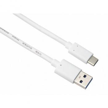 PremiumCord USB-C auf USB 3.0 A Datenkabel (2m, 3A, 10Gbit/s, weiß)