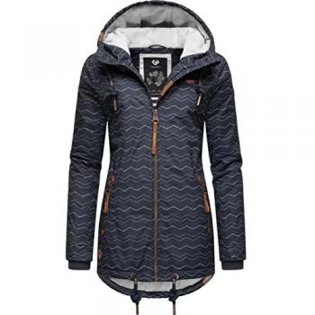 Navy Zig Zag22 XL Ragwear Winterjacke Zuzka