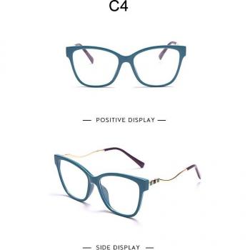 Gafas ópticas unisex retro TR90 lentes cuadradas grandes con protección contra luz azul