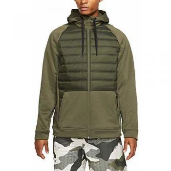 Nike Therma Veste Softshell Homme, Vert/Noir (Cargo Khaki/Sequoia/Black), XL