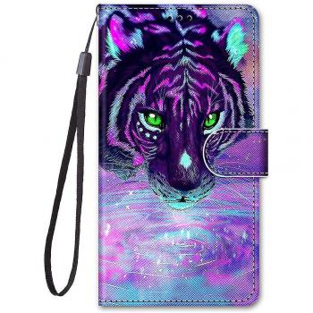 Funda de Cartera Tigre Púrpura para Samsung S20 Fe 4G/5G