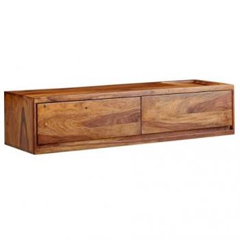 WOHNLING TV Schrank Hängend 108x25x34 cm Lowboard Holz Massiv Fernsehkommode